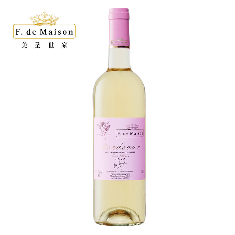 法国原瓶进口 美圣世家蜜思园波尔多甜白葡萄酒750ml