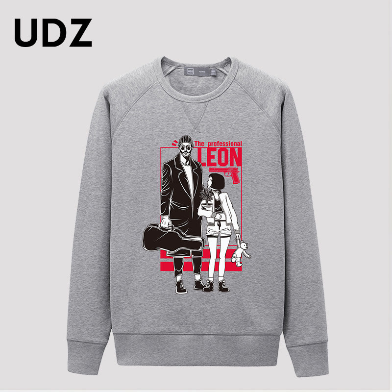 UDZ预售款【这个杀手不太冷】印花圆领套头潮流春夏男士卫衣79812