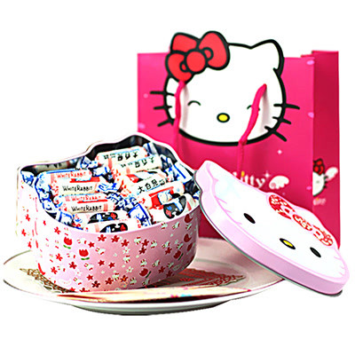 【谷悟家】大白兔奶糖KT猫铁制礼盒喜糖果（约36个）