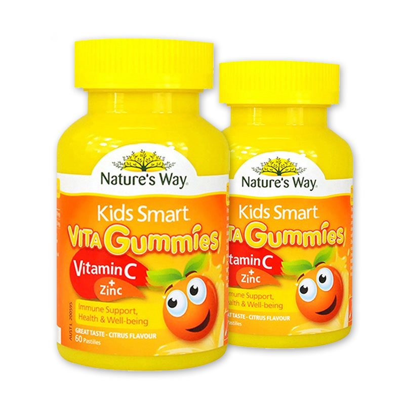 【2瓶】Nature′s Way 佳思敏 VC+锌儿童增强免疫力软糖60粒