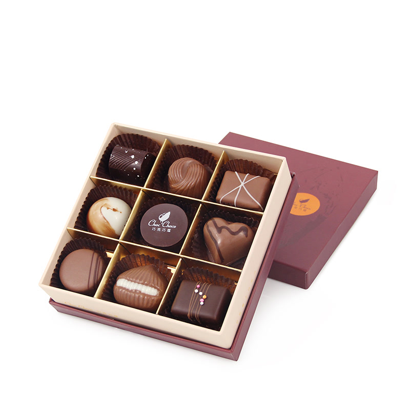 巧克巧蔻手工品赏巧克力9粒装礼盒定制七夕情人节礼物