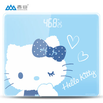 香山(Hello Kitty)KB9395 电子称 人体秤 体重秤 精准 正版卡通授权（梦幻蓝）