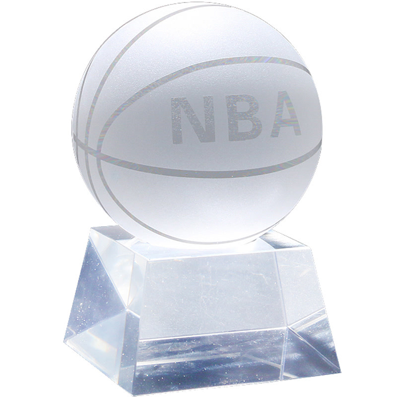 NBA水晶篮球创意摆件DIY定制刻字生日实用礼物送男生朋友同学个性