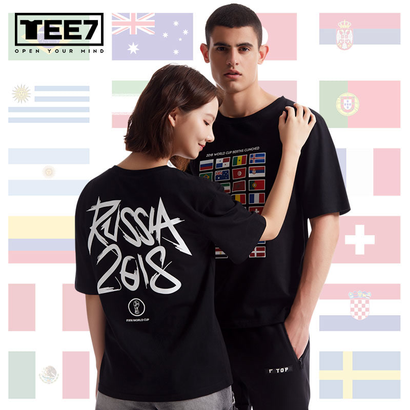 TEE7-新款世界杯国旗版乐高版 球衣短袖 T恤