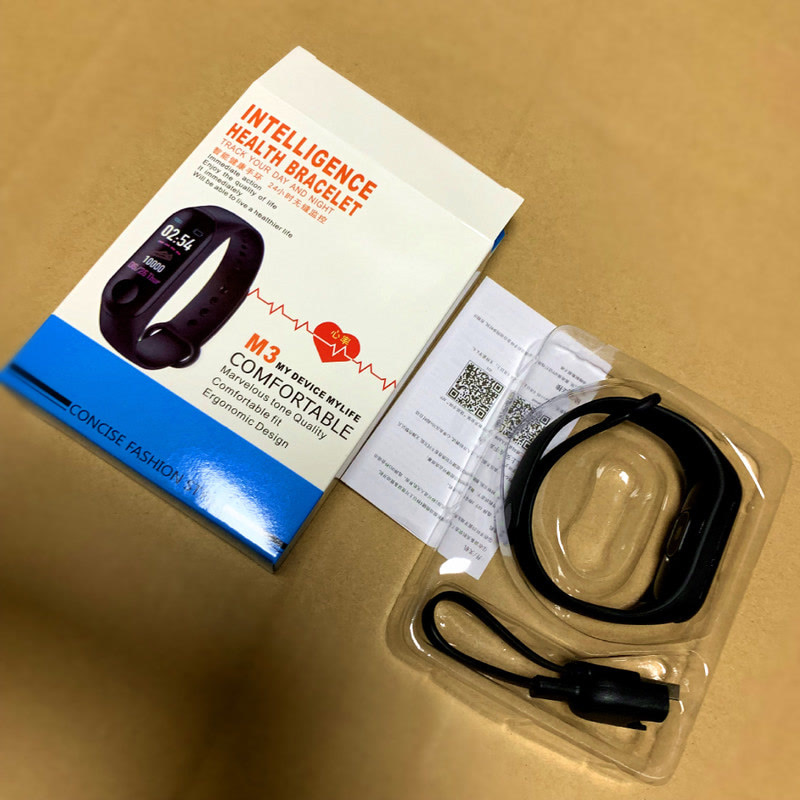 高清彩屏运动手环防水测心率血压睡眠USB直充智能手环