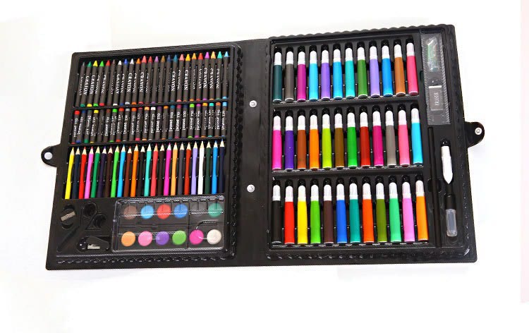 儿童画笔150件套绘画彩笔美术画笔套装礼盒