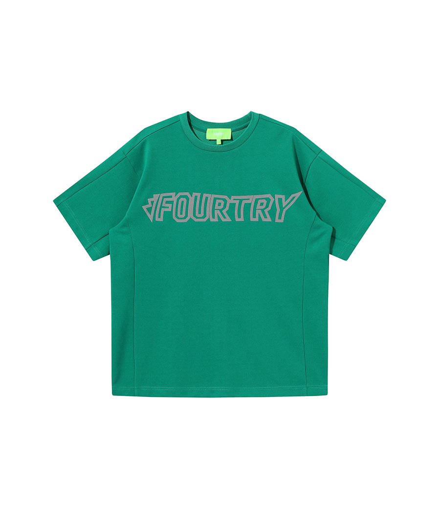 内购-FOURTRY绿色恐龙背鳍LOGO T恤 21SS01GR30X
