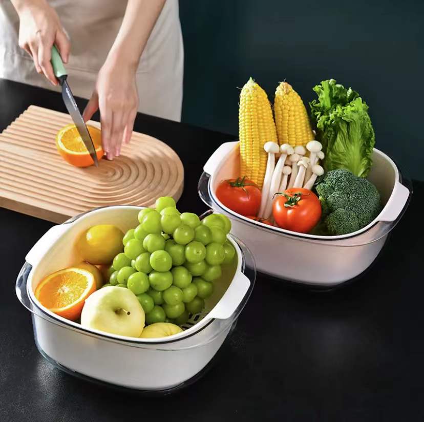 双层家用厨房洗菜盆沥水篮洗菜篮洗菜篓水果盘洗水果蔬菜洗菜神器